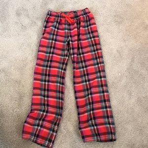 Plaid pajama bottoms
